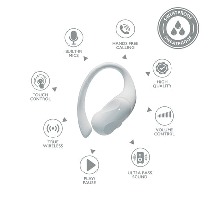 RCA TUNE-50 True Wireless Earbuds with Touch Controls & Voice Assistant