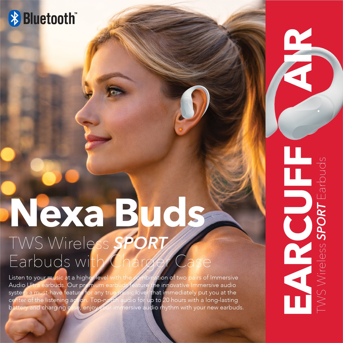 RCA TUNE-50 True Wireless Earbuds with Touch Controls & Voice Assistant