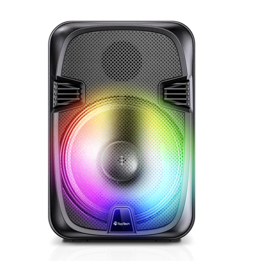 TOPTECH AL-1202 12-Inch Portable Bluetooth Party Speaker with Wired Mic & Karaoke