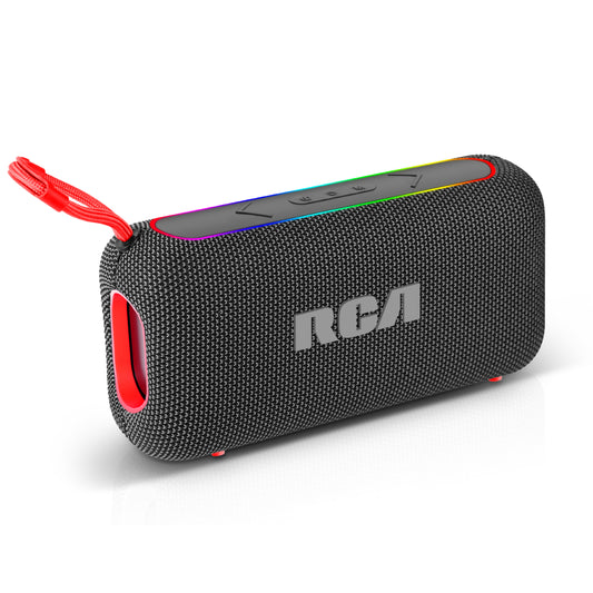 RCA BEAT-44 10W Portable Bluetooth Speaker with Dual Woofers & RGB Lights