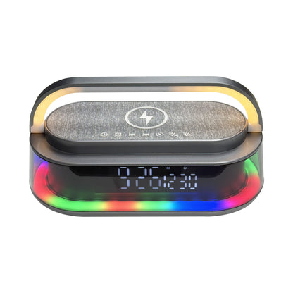 RCA FLAME-103 Portable RGB LED Alarm Speaker, Wireless Charging Pad - Top Tech Audio 