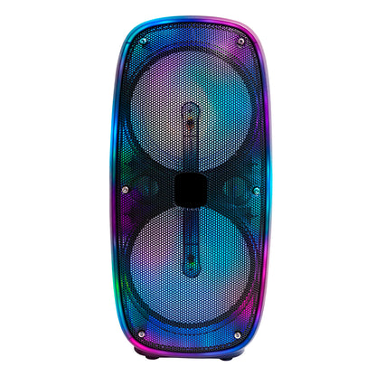 RCA FLAME-66 2x6.5" Bluetooth Speaker with RGB Lights, Mic & Remote Control - Top Tech Audio 