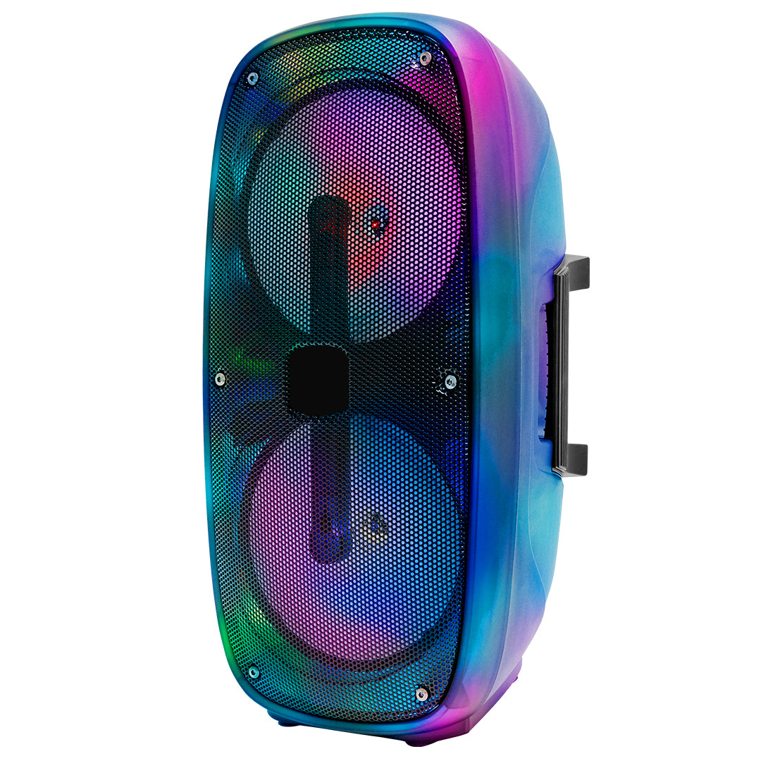 RCA FLAME-66 2x6.5" Bluetooth Speaker with RGB Lights, Mic & Remote Control - Top Tech Audio 