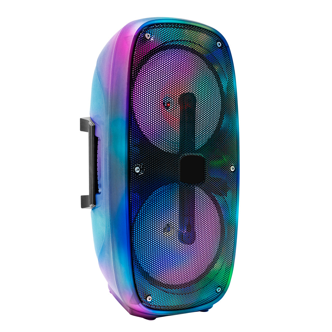 RCA FLAME-66 2x6.5" Bluetooth Speaker with RGB Lights, Mic & Remote Control - Top Tech Audio 