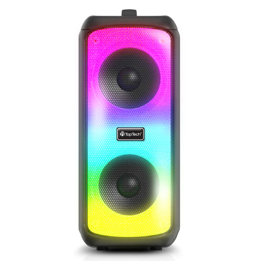 TOPTECH KL-33 Portable Bluetooth Speaker with Dual Woofers, RGB Lights & Karaoke
