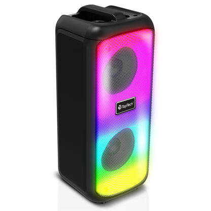 TOPTECH KL-33 Portable Bluetooth Speaker with Dual Woofers, RGB Lights & Karaoke