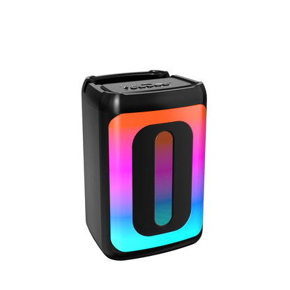 RCA STAGE-102 4" RGB LED Bluetooth Speaker with Stereo Sound & Carrying Handle - Top Tech Audio 