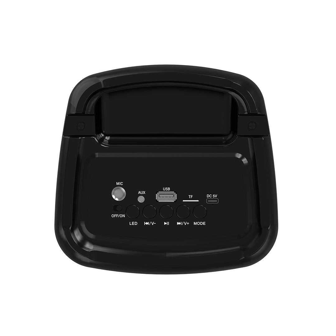 RCA STAGE-102 4" RGB LED Bluetooth Speaker with Stereo Sound & Carrying Handle - Top Tech Audio 