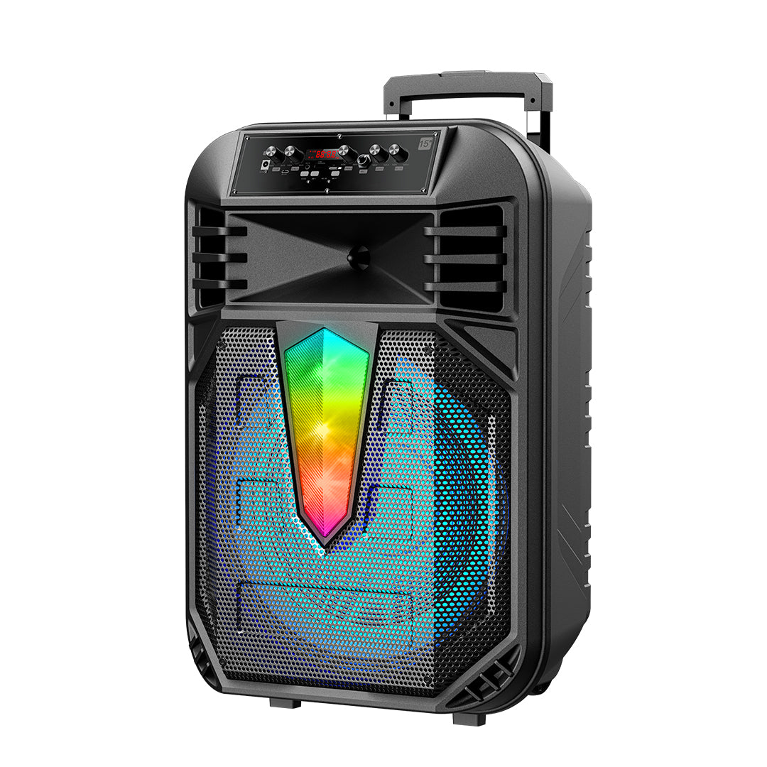 RCA STAGE-15 15" Dynamic Bluetooth Speaker with Stand, Mic & Remote Control - Top Tech Audio 