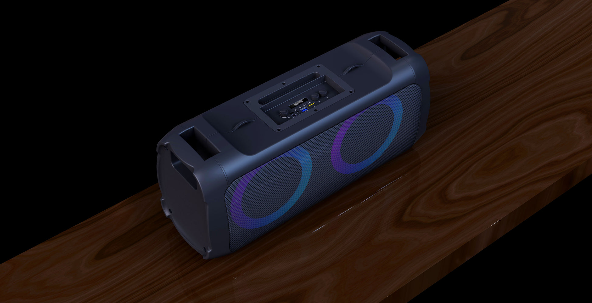 RCA STAGE-206 Double 6.5" Bluetooth Speaker with Mic, Remote & Carry Strap - Top Tech Audio 