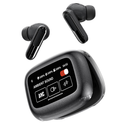 RCA WAVE-45 ANC True Wireless Earbuds with Screen - Noise Cancelling, 6H Playtime - Top Tech Audio 