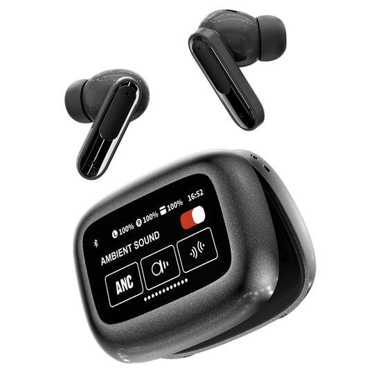 RCA WAVE-45 ANC True Wireless Earbuds with Screen - Noise Cancelling, 6H Playtime - Top Tech Audio 