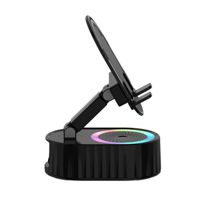 TOPTECH S50BT Bluetooth Speaker with 360° Phone Holder, Wireless Induction & RGB Lights