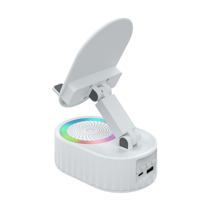 TOPTECH S50BT Bluetooth Speaker with 360° Phone Holder, Wireless Induction & RGB Lights