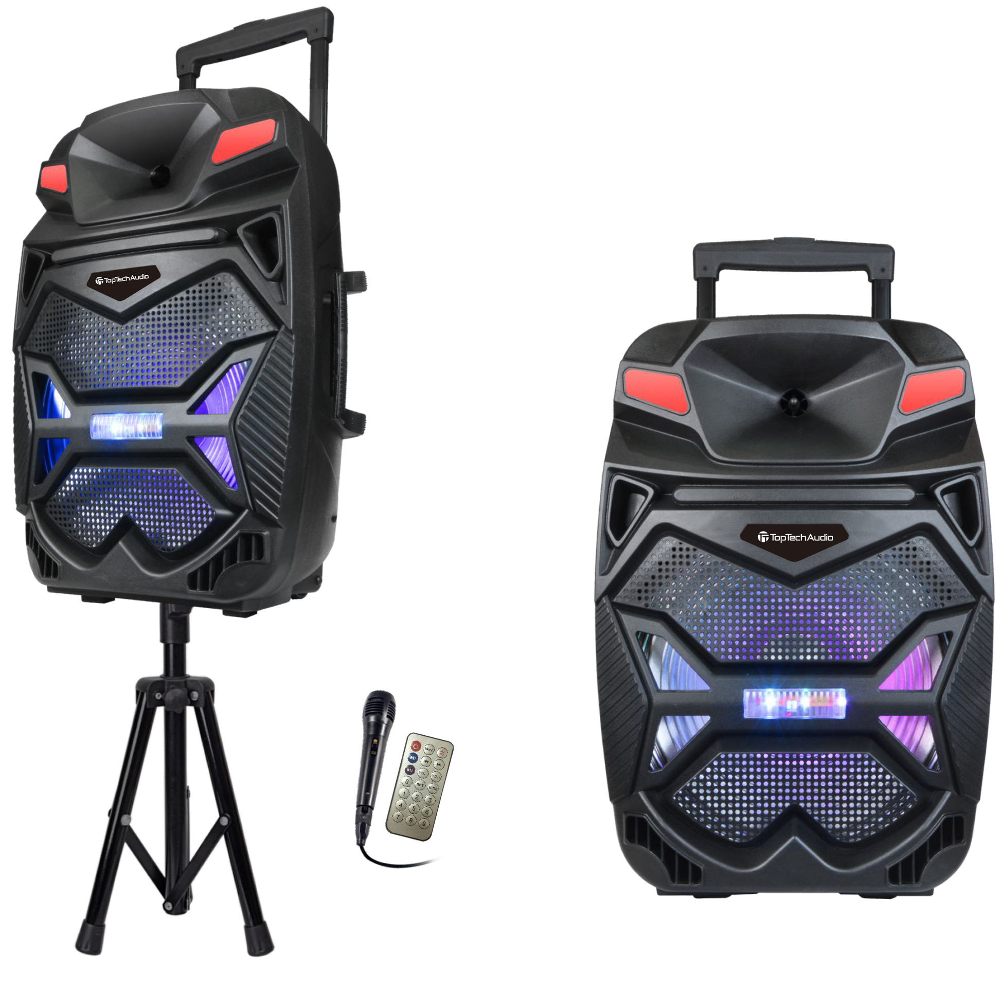 Fully Amplified Portable 15â€ Speaker with Bluetooth - Top Tech Audio 