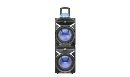 Fully Amplified Portable 2x8â€ Speaker with LED Lights - Top Tech Audio 