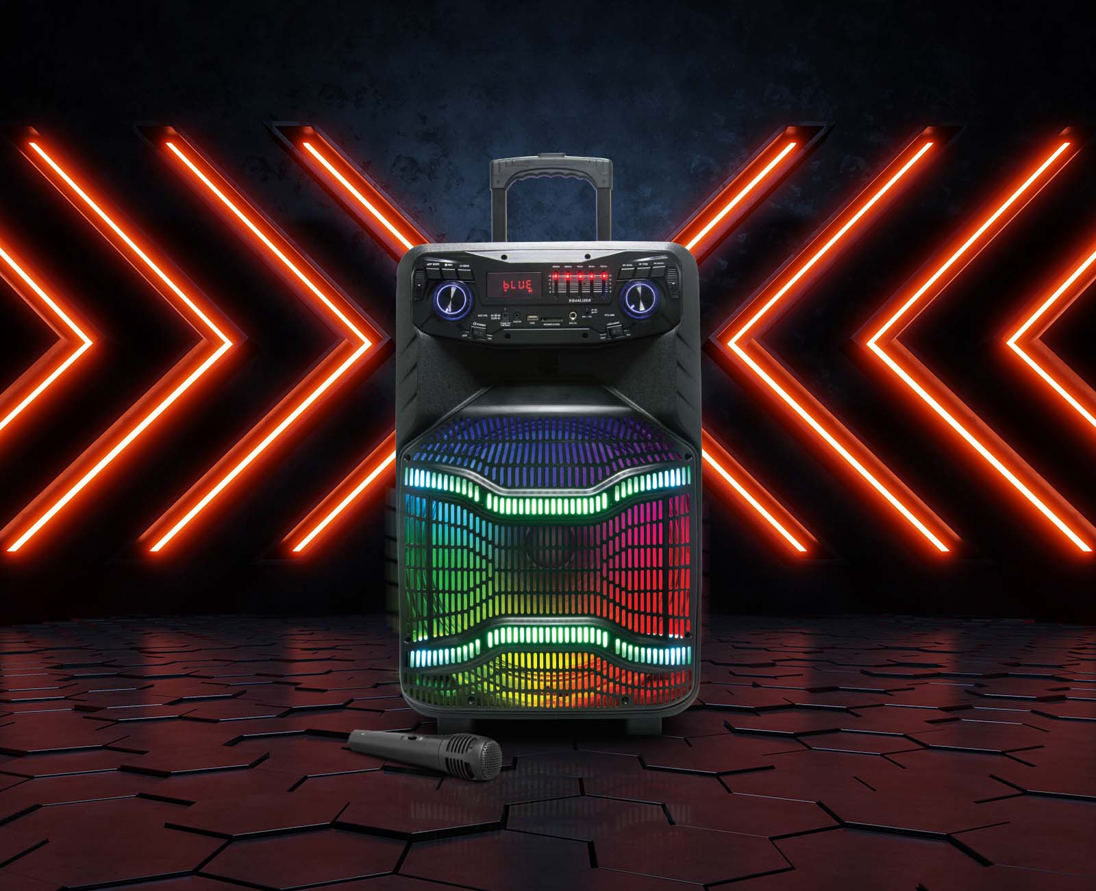 BLAZE-15, 15'' Bluetooth Party Speaker with Disco Lights - Top Tech Audio 