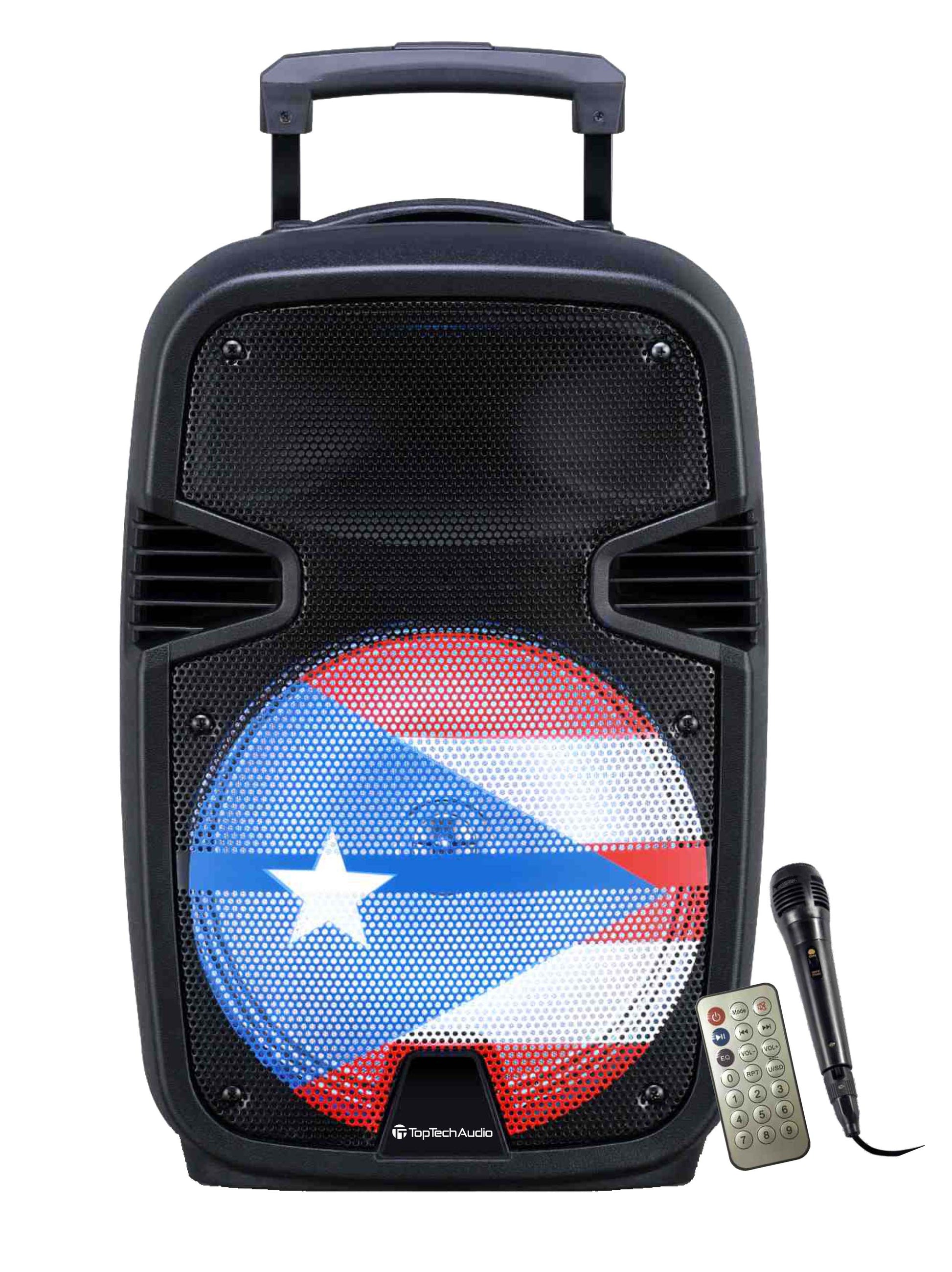 Fully Amplified Portable 12â€ Speaker with LED Lights - Top Tech Audio 