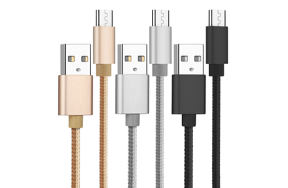 6ft Tangle-Free High-Quality Braided Micro USB Cable for Fast Charging and Data Transfer - Top Tech Audio 