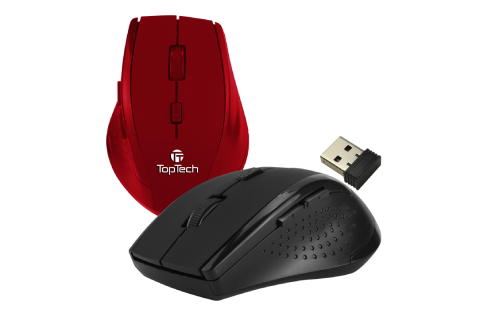 TOPTECH X8 Wireless Mouse with Ergonomic Soft-Touch Design and W/Nano USB Receiver - Top Tech Audio 