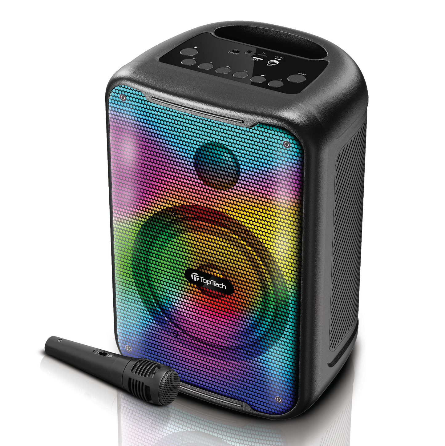 TOPTECH BLADE-8 8" Wireless Bluetooth Speaker, TWS, Flame Lights - Top Tech Audio 