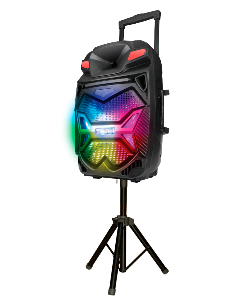 TOPTECH BLADE-15 15" Bluetooth Party Speaker with Disco Lights, Wireless Microphone - Top Tech Audio 